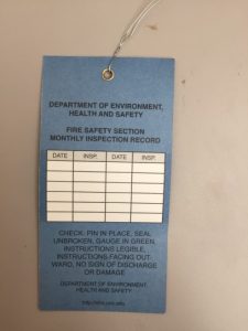 Extinguisher Tag - Back View