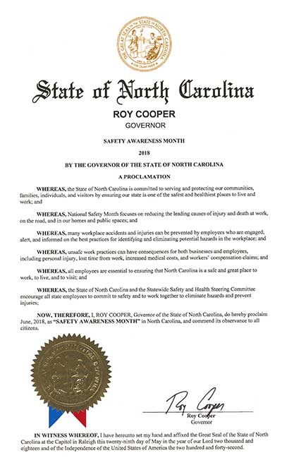 Safety Awareness Month Proclamation