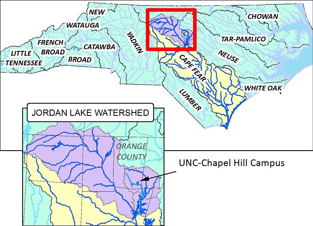 Jordan Lake Watershed Map