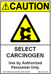 Carcinogen Storage Label