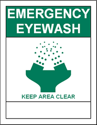 Emergency Eyewash Label