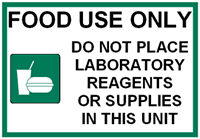 Food Use Only Label
