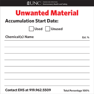 Unwanted Material Label
