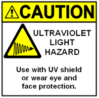 UV Hazard Label